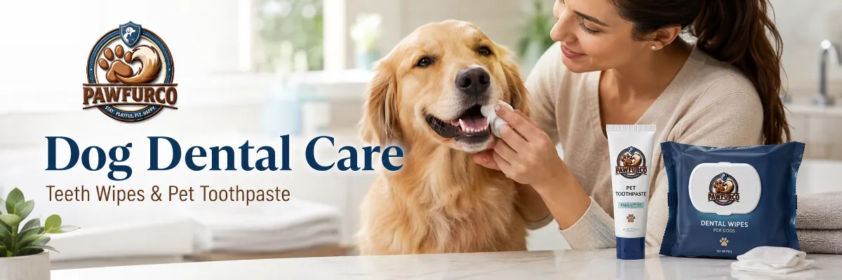 Dog Dental Care: Teeth Cleaning Wipes and Pet Toot...