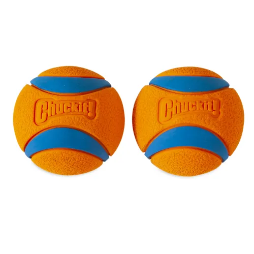Chuckit! Ultra Ball Rubber Fetch Dog Toy, Small for Dogs up to 20 lb, Pack of 2, Multcolor - Product Image