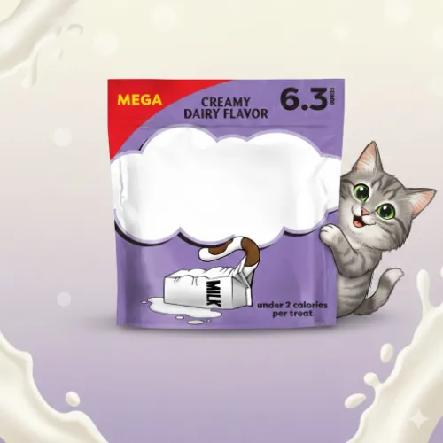 Temptations Classic Creamy Dairy Flavor Crunchy And Soft Treats For Cats, 6.3 Oz Pouch - Product Image