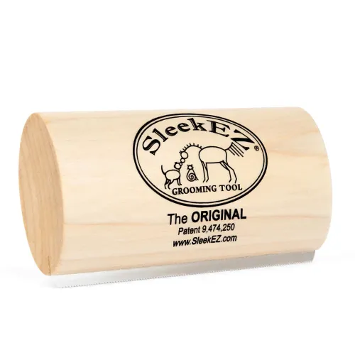 SleekEZ Dog Brush for Shedding & Dog Grooming Supplies | Pet Hair Removal Tool | Great For All Fur Types | For Short, Medium, & Long Hair Pets | Reduces Shedding by 95% | Made in USA | 5 inch - Product Image