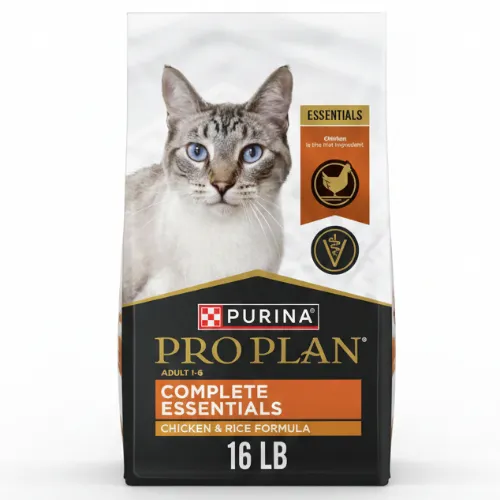 Purina Pro Plan High Protein Cat Food With Probiotics for Cats, Chicken and Rice Formula - 16 lb. Bag - Product Image